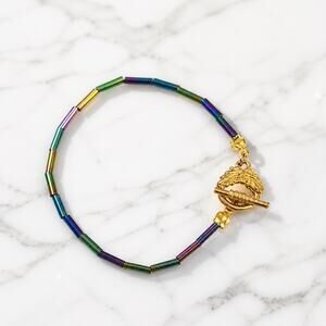 Vintage Gold Ribbon Bracelet